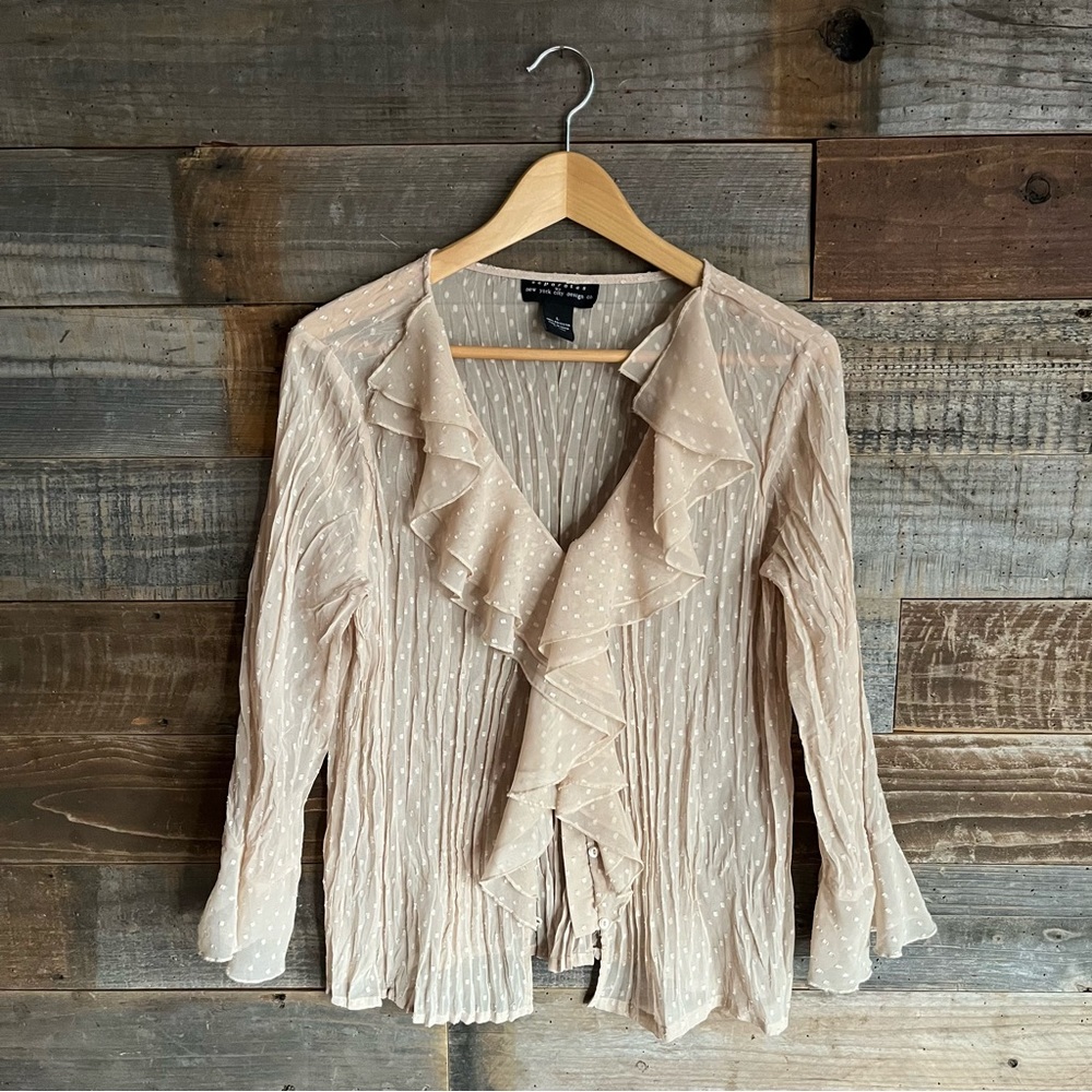New York City Design Co. Beautiful Ruffle Blouse